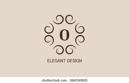 Premium-Monogramm mit dem Buchstaben O. Logo mit dem ersten Logo. Universelles Symbol Symbol, Vektordesign.