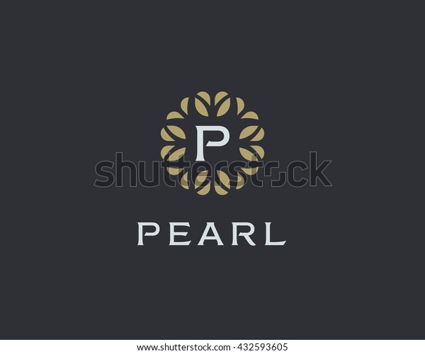 Premium monogram letter\
P initials logo. Universal symbol icon vector design. Luxury abc\
leaf logotype.