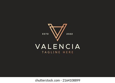 Premium Monogram Letter V Logo Business and Company. Classic Luxury Style Outline Brand Identity.