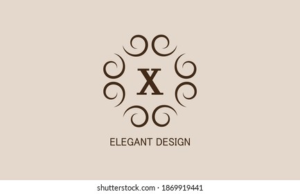 Premium monogram with the letter X. Logo with the initial. Universal symbol icon vector design.