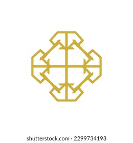 Premium monogram logo Luxury line logotype Universal symbol icon vector design