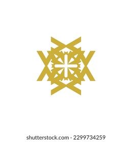 Premium monogram logo Luxury line logotype Universal symbol icon vector design