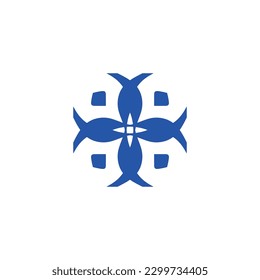 Premium monogram logo Luxury line logotype Universal symbol icon vector design