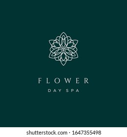 premium monogram luxury flower logo. universal symbol icon vector design.