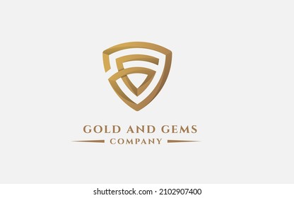 Premium monogram shield letter A G initials logo. Elegant shield vector logo design. usable logo for technology, cyber security,application, web icon, Gems store, diamond