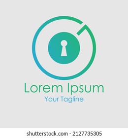 Premium monogram vector illustration. Creative monogram logo colored gradient. Lock logo icon vector design. Letter G Lock logo vector illustration
