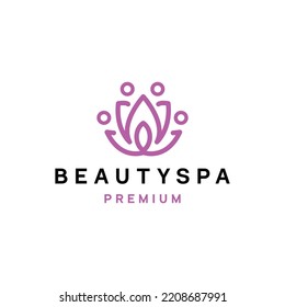 Premium Monoline Beauty Spa Logo Vector, cosmetic Symbol and icon, creative emblem Design Company for salon and boutique