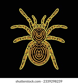 Premium Monoline Tarantula Vector Graphic Design line illustration Vintage style Emblem Symbol and Icon