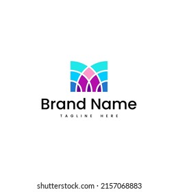 Plantilla de logotipo de mosaico premium M