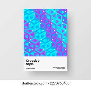 Diseño del volante de mosaico de primera calidad. Plantilla vectorial de diseño de portada de libros reciente.