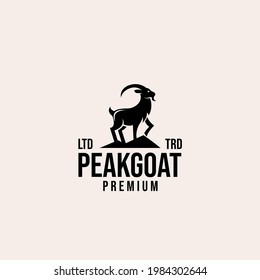 premium mountain goat vector logo design