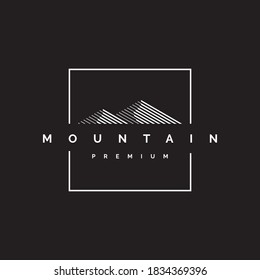 Premium mountain logo design illustration vector template