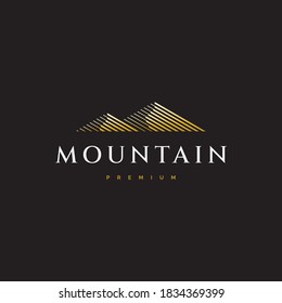Premium mountain logo design illustration vector template