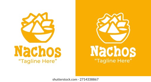 Um logotipo de nachos premium projetado para marcas de lanches de luxo e conceitos refinados de fast food.