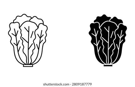 Premium Napa cabbage vector icon Vector Icon Isolated on White Background