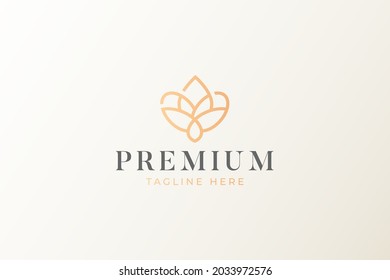 Premium Natural Geometric Shape Logo Business Company. Fashion and Beauty Sign Symbol.