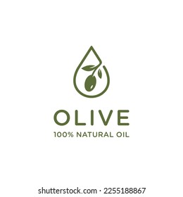 Premium natural oil olive logo design.