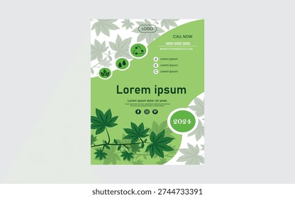 Premium Nature flyer template vector design