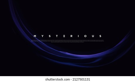 Premium neon light dark background with sophisticated colored fabric and flowing graphic elements. Mystic shadow wallpaper for poster, banner, website, flyer, presentation etc. Vector illustration EPS