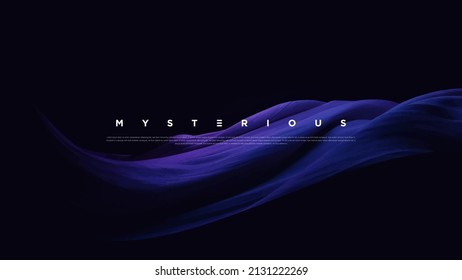 Premium neon light dark background with sophisticated colored fabric and flowing graphic elements. Mystic shadow wallpaper for poster, banner, website, flyer, presentation etc. Vector illustration EPS - Shutterstock ID 2131222269