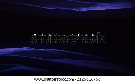 Premium neon light dark background with sophisticated colored fabric and flowing graphic elements. Mystic shadow wallpaper for poster, banner, website, flyer, presentation etc. Vector illustration EPS