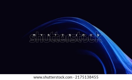 Premium neon light dark background with sophisticated colored fabric and flowing graphic elements. Mystic shadow wallpaper for poster, banner, website, flyer, presentation etc. Vector illustration EPS