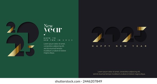 premium new year 2025 design with luxury press numbers. Premium design to welcome the 2025 happy new year celebration.