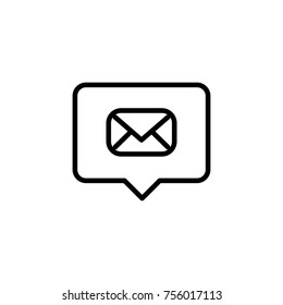 Premium notification icon or logo in line style. High quality sign and symbol on a white background. Vector outline pictogram for infographic, web design and app development.