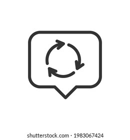 Premium notification line icon for app, web and UI. Vector stroke sign isolated on a white background. Outline icon of notification in trendy style.