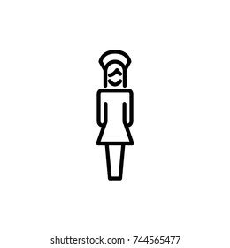 Premium nurse icon or logo in line style. High quality sign and symbol on a white background. Vector outline pictogram for infographic, web design and app development.