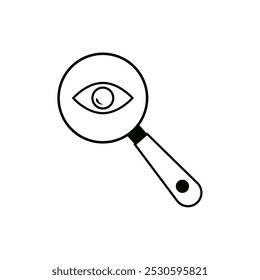 Premium observation and monitoring icon or logo in line style. High quality sign and symbol on a white background. Vector outline pictogram for infographic, web design and app development.