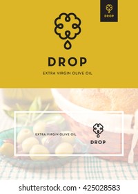 PREMIUM , OLIVE OIL , VECTOR LOGO / ICON 