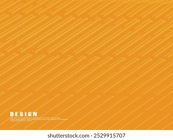 Diseño de fondo naranja de Premium con patrón de líneas doradas degradadas diagonales. Plantilla Horizontal de Vector para el Anuncio de negocios de lujo digital, invitación formal, cupón de lujo, certificado de regalo, etc.