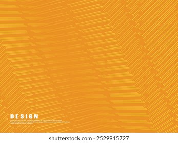 Premium orange background design with diagonal gradient gold lines pattern. Vector horizontal template for digital luxury business banner, formal invitation, luxury voucher, gift certificate, etc.
