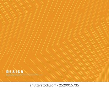 Premium orange background design with diagonal gradient gold lines pattern. Vector horizontal template for digital luxury business banner, formal invitation, luxury voucher, gift certificate, etc.