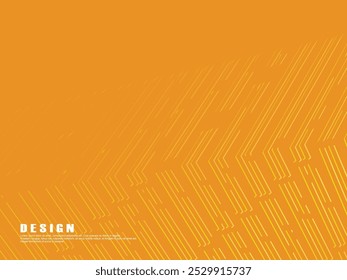 Design de fundo laranja premium com padrão de linhas de ouro gradiente diagonal. Modelo horizontal vetorial para banner de negócios de luxo digital, convite formal, voucher de luxo, vale-presente, etc.