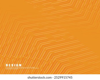 Premium orange background design with diagonal gradient gold lines pattern. Vector horizontal template for digital luxury business banner, formal invitation, luxury voucher, gift certificate, etc.