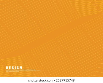Diseño de fondo naranja de Premium con patrón de líneas doradas degradadas diagonales. Plantilla Horizontal de Vector para el Anuncio de negocios de lujo digital, invitación formal, cupón de lujo, certificado de regalo, etc.