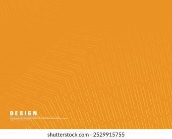 Premium orange background design with diagonal gradient gold lines pattern. Vector horizontal template for digital luxury business banner, formal invitation, luxury voucher, gift certificate, etc.