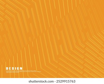 Premium orange background design with diagonal gradient gold lines pattern. Vector horizontal template for digital luxury business banner, formal invitation, luxury voucher, gift certificate, etc.