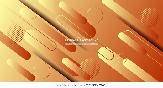 Fundo abstrato de linhas diagonais laranja premium com sombras dinâmicas. Ilustração vetorial. Eps10