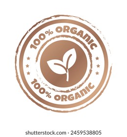 Premium organic vector stamp with corn cob, label, element for food market, ecommerce, organic ecological products promotion, restaurant, food for healthy life. Vector illustration for web