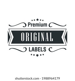 Premium original labels with ribbon