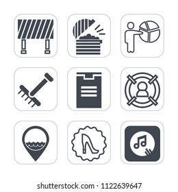 Premium outline, fill icons set on white background . Such as meeting, sign, chef, job, elegance, male, work, restaurant, fashion, transportation, target, sound, garden, people, background, gardening