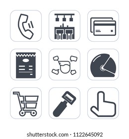 Premium outline, fill icons set on white background . Such as banking, telephone, vegetable, money, plastic, cart, sign, shop, boy, cellphone, business, bar, alcohol, mobile, click, motorbike, credit