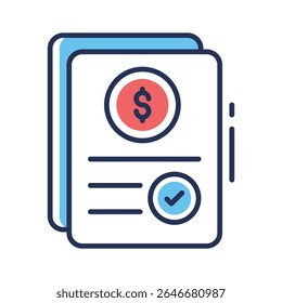 Ícone de estrutura de tópicos de gratificação do demonstrativo financeiro formal