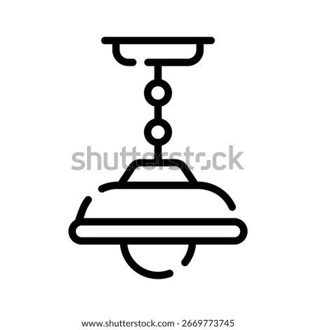 Premium outline icon of hanging ceiling light fixture