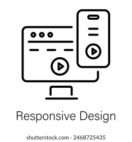 Icono de esquema de Premium de diseño responsivo 