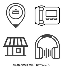 Premium outline set containing apartment, stationary, building, job, stereo, person, new, window, paper, home, man icons. Simple, modern flat vector illustration for mobile app, website or desktop app
