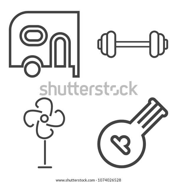 Premium outline set containing auto, commercial, gym,\
white, strength, fitness, service, instrument, cargo, air icons.\
Simple, modern flat vector illustration for mobile app, website or\
desktop app
